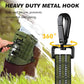 WINGOIN Dog Leash for Large Medium Dogs, Heavy Duty Dog Leashes with Double Handle, Poop Bag Holder, Metal Clip, Car Seat Belt Buckle, Reflective