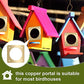 Hotop 18 Pcs 1 1/2'' Opening Metal Bird House Guard Portal Bird House Hole Protector with Copper Open Protector Guards for Eastern Bluebird Rooms Sparrow Houses(Opening)