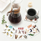 Bird Pun Coasters, Square Funny Coaster Set Coffee Coasters for Bird Lovers Kitchen Decor Housewarming Gifts (4 Pcs)