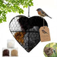 Handmade Fiber Bird Nesting Heart, Nesting Material for Wild Bird, Refillable Nesting Accessories, Hummingbird Nest/House, Outdoor Garden Decortion, Gifts for Bird/Nature Lovers (1pc)