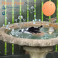 Bird Bath Copper Disk, Copper Disc for Bird Bath 99.99% Pure 0.6 mm Thick with Triple-Point Support for Physical Safe Clean Water for Outdoor Birdbaths Bowl