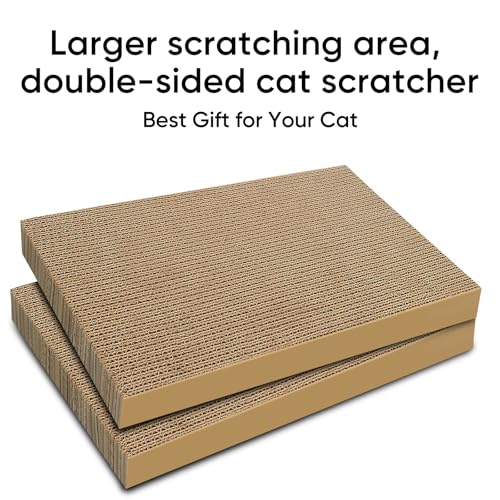 AGYM Cat Scratchers 4 Packs Refill Cat Scratching Pad Cardboard for Indoor Cats and Kitten, Large Size Cat Scratch Pad Board Easy for Cats to Scratch