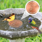 Bird Bath Copper Disk, Copper Disc for Bird Bath 99.99% Pure 0.6 mm Thick with Triple-Point Support for Physical Safe Clean Water for Outdoor Birdbaths Bowl