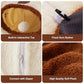 Cat Tunnel Bed for Indoor Cats, Cute Cat Donut Toy Tunnel for Small Large Cats, Peekaboo Pet Cave Play Tunnel Toys for Kitten/Rabbit,Beige