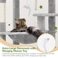 Globlazer Heavy Duty Cat Tree, 70 inch Sturdy Cat Tree for Indoor Cats Extra Large Cat Tower with Scratching Post, Hammock, Cat Condo for Adult Cats Kittens, F70 Pro, Light Grey
