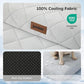 ZOMISIA Cooling Dog Bed for Crate, Q-Max>0.5 Cooling Mat with Removable Washable Cover, Orthopedic Egg Crate Foam Summer Pad for Extra Large Dogs