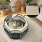 Siedihit Dog Cat Playpen, Puppy Pet Playpen Indoor for Small Dog Crate Tent Cage Outdoor, Portable Pop Up Dogs Enclosure Kennel with Carrying Case for Dogs/Cats/Rabbits(Grey, Small