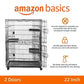 Basics Large 3-Tier Cat Cage Playpen with Easy to Clean Removable Tray, Front Doors, Portable, Foldable, 35.8" x 22.4" x 50.6", Black