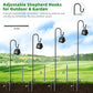 COCONUT 78" Heavy Duty Shepherds Hooks for Outdoor, Bird Feeder Pole with 5 Prong Base, Adjustable Height Shepherds Hook for Hummingbird Feeder, Bird Feeder, Plant, Wind Chimes, Lanterns (1 Pack)