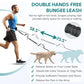 Hands Free Dog Leash, Double Dog Leash with Waist Bag, Back Brace, Double Padded Handles, Running Belt Fanny Pack with Phone, Treat, (Large, 26-120