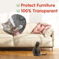 Secopad 18 PCS Large Cat Scratch Furniture Protector, Transparent Couch Protector from Cat Claws, Single-Sided Self Adhesive Anti Pet Deterrent Sofa Cover, 17IN