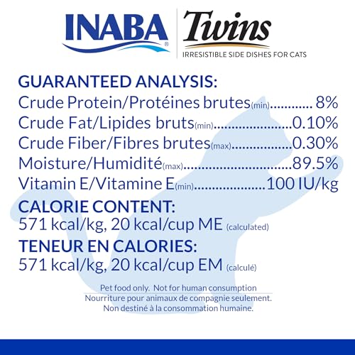INABA Twins for Cats, Shredded Chicken & Broth Gelée Side Dish/Topper Cups with Green Tea Extract, 1.23 Ounces per Serving, 16 Servings, Chicken