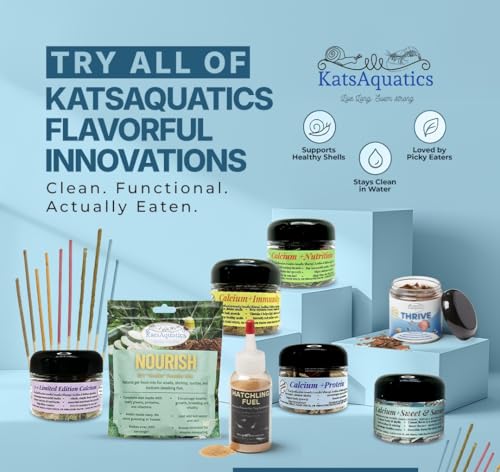 Calcium + Protein, for Strong Shells, Healthy Molts, 100% Natural, Does Not Dissolve in Water, Fast Sinking for Aquatic Shrimp, Snails, Plecos and More! Biologist Made in USA