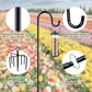 ANIDEER 72" Shepherds Hooks for Outdoor, Heavy Duty Garden Bird Feeder Pole for Hanging Bird Feeder, Plant Baskets, Solar Light Lanterns, Outdoor Plant Hanger Hook with 7 Base Prongs,1 Pack
