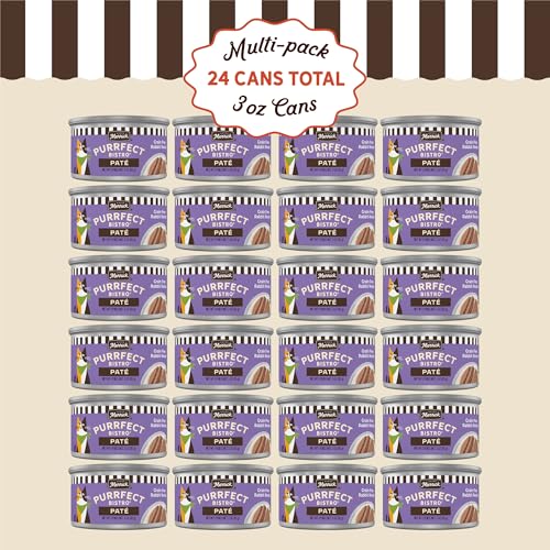 Merrick Purrfect Bistro Grain Free Wet Cat Food Rabbit Recipe Pate - (Pack of 24) 3 oz. Cans