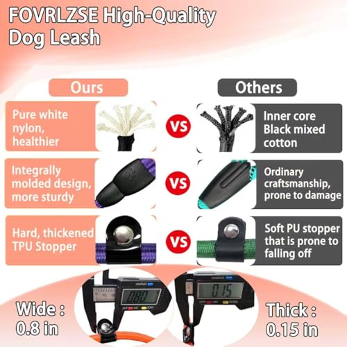 FOVRLZSE Upgraded Dog Slip Lead (3-Pack) Adjustable Nylon Lead for Dogs (Red/Black/Blue), Training Aid, Eco-Friendly Cotton Lining, Integrated