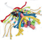 20.5 inch Parrot Chewing Toys - Wooden Block Tearing and Cotton Rope Toys for Medium Large Extra Large Parrot Conures African Grey  Cockatoo and Macaw