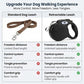 16ft Retractable Dog Leash for Large Breed Dogs up to 110 lbs with a Detachable Chew Proof Extender Wire Ropes (Black L)