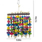Deloky Large Bird Parrot Chewing Toy - Multicolored Natural Wooden Blocks Bird Parrot Tearing Toys Suggested for Large Macaws cokatoos,African Grey and a Variety of  Parrots(15.7" X 9.8")