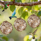 winemana Bird Nesting Material Holder for Hummingbirds, 3 Pack Natural Nesting Balls with Cotton Fibers for Wild Birds Outdoor Hummingbird House Gift for Bird Lovers Refillable