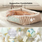 MIXJOY Dog Beds for Small Dogs Cats, Washable Dog Bed with Removable Cover, Soft Calming Cat Bed for Indoor Cats, Rectangle Pet Sofa Bed for Puppy Kitty, Anti-Slip Bottom,20"x19"x6", Beige