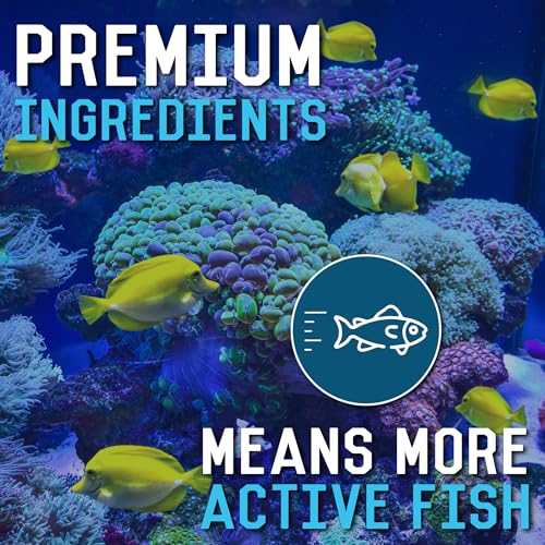 RON'S CICHLIDS Adult African Cichlid Fish Food Pellets – USA Made Slow Sinking Cichlid Pellets & Sticks Feed, Low Fillers, Ideal for Cichlid Food, Koi, Goldfish, Pleco, Oscar & Tropical Fish, 1 LB