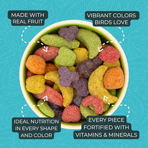 ZuPreem FruitBlend Bird Pellets, Daily Bird Food for , Cockatoo, Macaw, Core Nutrition for Large Birds, Made in USA, Pellets for Large Birds, Macaw Food (L, 3.5 lbs)