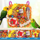 Bird Toys for Small & Medium Parrots - Natural Foraging & Shredding Cage Hanging Toys with Seagrass Mat, Starfruit, Loofah Slices for Budgies, Cockatiels, Lovebirds, Conures (1 PCS)