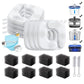 Veken Cat Water Fountain Filters, 8 Pack Replacement Filters & 8 Pack Replacement Pre-Filter Sponges Set for 50oz, 84oz, 95oz or 108oz Automatic Pet Fountain Dog Water Dispenser