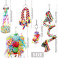 Bird Toys for Parakeet，ESRISE Parrot Conure Chewing Shredding Foraging Toys with Rope Perch, Bird Cage Accessories for Cockatiel Budgies Lovebird