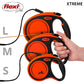 FLEXI Xtreme Tape Retractable Dog Leash for Large Dogs Upto 121 lbs. – 26 ft., Orange/Black | Tangle Free Pet Walking Leash with One-Handed Brake