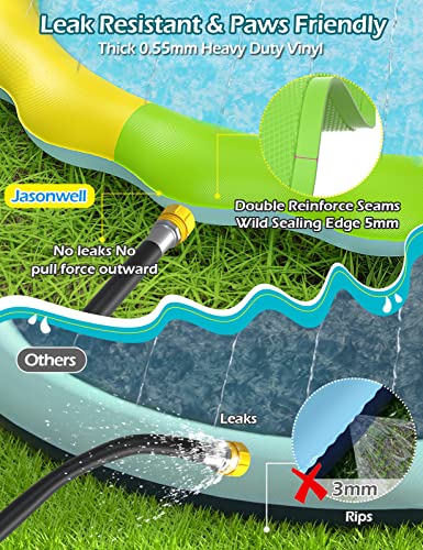 Jasonwell Splash Pad Sprinkler for Kids Splash Play Mat Outdoor Water Toys Inflatable Splash Pad Baby Toddler Pool Boys Girls Children Outside
