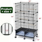 VISCOO Upgraded Encrypted 46-Inch Bird Cage, with Wooden Perches, Metal Parakeet Cage with Slide-Out Tray, Water Bottle&Feeder, Bird Cages for Parrot,Parakeets,Cockatiel,Lovebird,Small Mid-Sized Birds