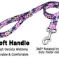 Mihqy Dog Collar and Leash Set with Bohemia Floral Tribal Geometric Patterns - Soft Ethnic Style Collar Adjustable for Small Medium Large Dogs(Pink