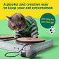 DJ Scratchpad by Relatable, Enrichment Cat Toys And Kitten Toys For Your Furry Friends, Cat Tree Essentials, Includes Box With 2 Scratch Wheels, 1 Plastic Ball With Bell, And Attached Microphone Plush