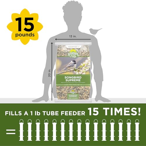 Audubon Park Songbird Supreme Wild Bird Seed for Outside Feeders, 15-lb. Bag