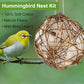 winemana Bird Nesting Material Holder for Hummingbirds, 3 Pack Natural Nesting Balls with Cotton Fibers for Wild Birds Outdoor Hummingbird House Gift for Bird Lovers Refillable