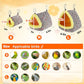 MEWTOGO Medium Winter Warm Bird Nest for Cage - Comfortable Birds Bed with Support Plate, Hanging Shed Hideaway Hammock Hut Gift for Macaws African Grey  Parrots