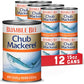 Bumble Bee Chub Mackerel, 15 oz Can (Pack of 12) - Canned Mackerel Fish, High Protein Keto Food, Gluten Free