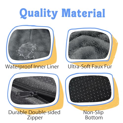Washable Orthopedic Large Dog Bed - Removable Orthopedic Foam Dogs Beds with Bolsters Waterproof Large Dog Bed and Non-Slip Bottom Extra Large Dogs Beds Sofa
