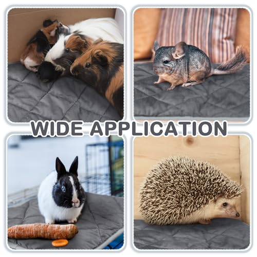 4 Pack Self Heating Cat Pad Self Warming Dog Mat Reflects Body Heat Extra Warm Thermal Pet Pad Washable Dog Cat Bed Crate Bed Mat Blanket(Gray,16 x 20 Inch)