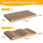 Poils bebe 5 PCS Cat Scratcher with Box, Reversible Cat Scratchers for Indoor Cats, Cardboard Cat Scratcher with Catnip, 2 Curved and 3 Flat Boards for Scratching Bed