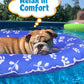 Upgraded Tear-Resistant Dog Pool Float - 25" x 41" Stable Support Inflatable Dogs Floats, Scratch-Proof Oxford Summer Floatie Raft Pool Toy for Small