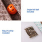 Pets Cat Scratcher Cardboard with Catnip, Removable Cat Scratching Pad with Ball, 2-in-1 Corrugated Cat Scratch Lounge Sofa Refill