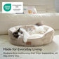 Bedsure Dog Beds for Small Dogs - Round Cat Beds for Indoor Cats, Washable Pet Bed for Puppy and Kitten with Slip-Resistant Bottom, 20 Inches, Camel
