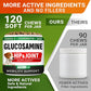 Glucosamine Treats for Dogs - Joint Supplement w/Omega-3 Fish Oil - Chondroitin, MSM - Advanced Mobility Chews - Joint Pain Relief - Hip & Joint Care - Chicken Flavor - 120 Ct - Made in USA