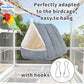 Medium Winter Warm Bird House and Bird Bed for Cage with Soft Plush Hanging Hammock & Hut Tent, Hideaway Sleeping Nest for Budgies, Parakeets, Cockatiels (Grey, M)