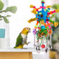 Parrot Toys Bird Toys Perch Pullable Stainless Steel Spoons Colorful Acrylic Stick Chew Toys for s Mini Macaws African Greys Cockatoos Conures, Cockatiels, Lovebirds, Parrotlets and Other (blue)