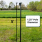 JCS Wildlife Universal Mounting Pole Kit for Bird Houses & Feeders, Heavy-Duty Steel Pole with Threaded Connections, Top or Side Mount, 55" Tall, Holds up to 30 lbs, Rust-Resistant Outdoor Use