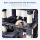 Gitelsnour Cat Tree, Cat Tower for Large Cats with 2 Big Platforms, 2 Baskets, condo and Toys, 63" Cat Scratching Posts for Indoor Cats, Smoky Gray GCT020G